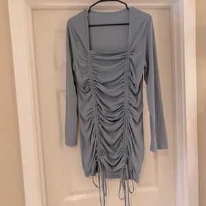 NWOT Ruched bodycon dress in baby blue